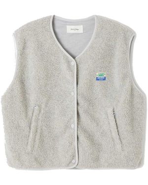 American Vintage Hoktown Fleece Gilet - Grey