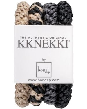 KKNEKKI Hair Tie Bundle 4 Pack - White