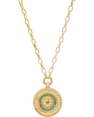 Anna Beck Pre-Order Flora Medallion Necklace - Metallic