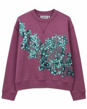 Essentiel Antwerp Kruimel Embellished Sweatshirt - Purple