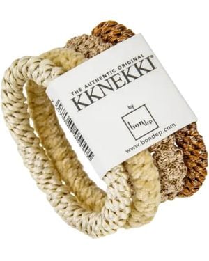 KKNEKKI Hair Tie Bundle 4 Pack - Metallic