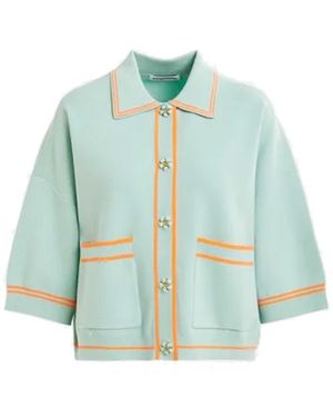Essentiel Antwerp Ilaria Short Sleeve Cardigan - Blue