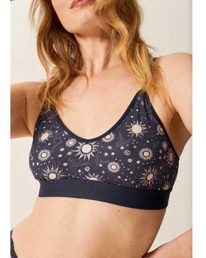 Stripe & Stare T Shirt Bra - Blue