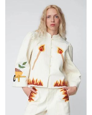Stella Nova Patchwork Elements Jacket - White