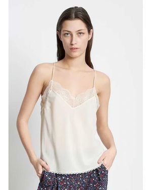 Stella Nova Silk Slip Top - White