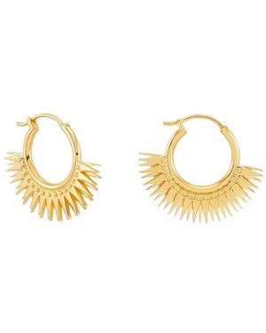 Rachel Jackson Rising Sun Hoop Earrings - Metallic
