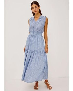 Rails Alessi Linen Mix Dress - Blue