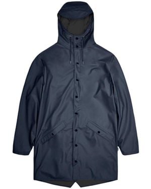 Rains Long Waterpoof Jacket W3 - Blue