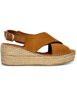Shoe The Bear Orchid Suede Cross Sandals - Brown