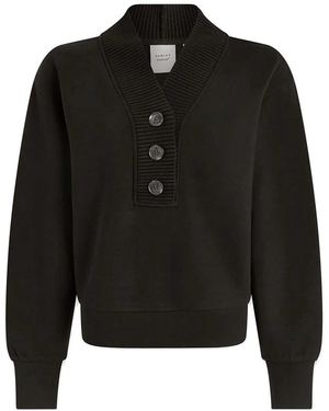 Varley Lucine Button Front Sweat - Black