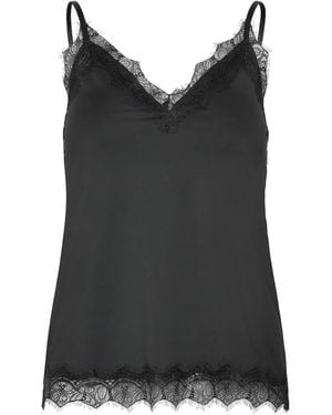 Rosemunde Rwbridget Sleeveless Lace Strap Top - Black
