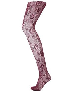 SUI AVA Lace Tights 20D - Purple