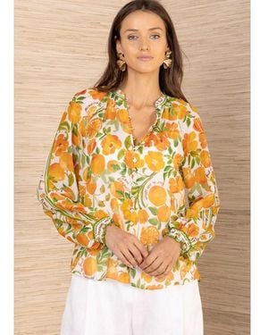 Hale Bob Print Blouse - Metallic