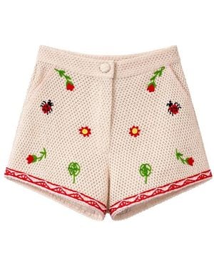 NOIB Ziva Crochet Shorts - Pink