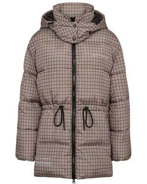 Haute L'Amitié Climb Check Puffer Coat - Brown