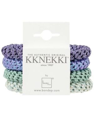 KKNEKKI Hair Tie Bundle 4 Pack - Blue