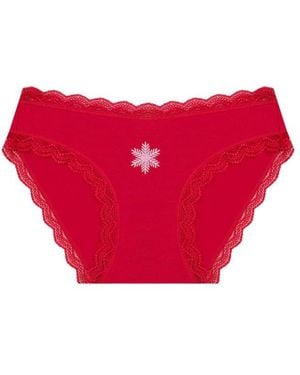 Stripe & Stare Single Brief - Red