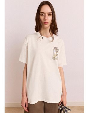 Damson Madder Quiet Company Organic Cotton Tee - Pink