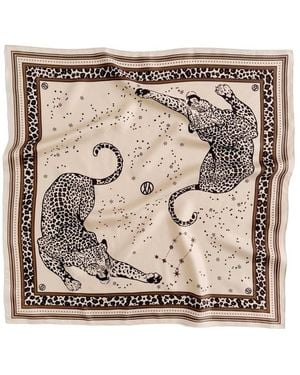 lescarf Zodiac Gemini Silk Scarf - Metallic