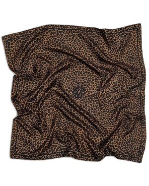 lescarf Leo Silk Scarf 80 - Brown