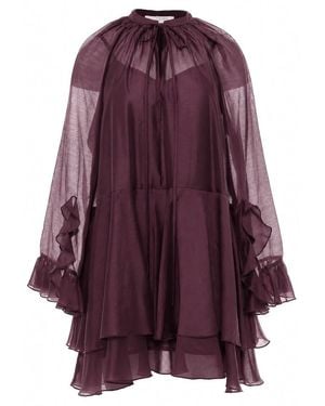 Devotion Sheen Mini Dress - Purple