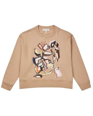Munthe Rarsnima Embroidered Sweatshirt - Natural