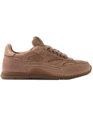 Date Fuga Low Leather Trainers - Brown