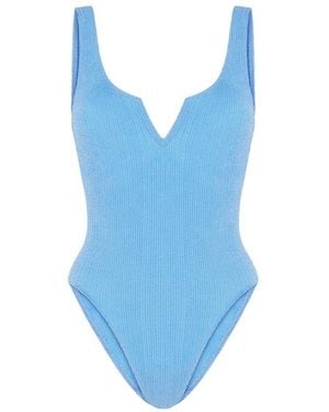 Sorbet Island Ava One Piece Crinkle Swimsuit - Blue