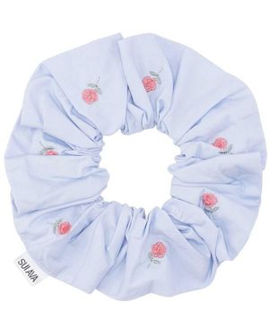 SUI AVA Bobbie Cotton Scrunchie - Blue