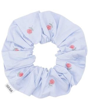 SUI AVA Bobbie Cotton Scrunchie - Blue