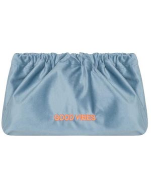 Sorbet Island Velvet Clutch - Blue