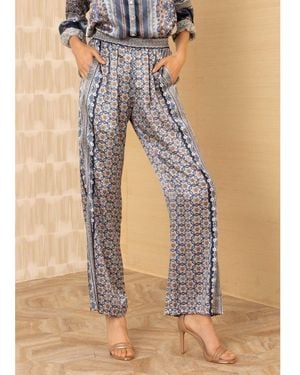 Hale Bob Paisley Print Trousers - Blue