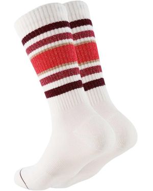 OOLY Organic Cotton Sporty Glitter Socks - Red