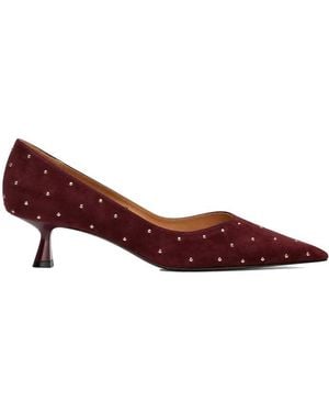 Bibi Lou Nomi Suede Court Shoes 35 - Red