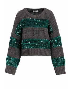 Essentiel Antwerp Group Sequin Jumper - Green