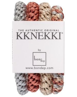 KKNEKKI Hair Tie Bundle 4 Pack - White