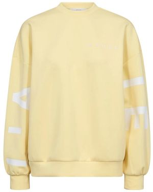 Haute L'Amitié Maxi Split Logo Sweatshirt - Yellow