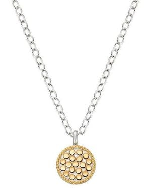 Anna Beck Mini Circle Reversible Necklace - Metallic