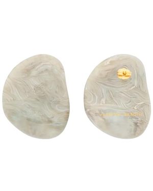 Vanessa Baroni Big Nugget Earrings - White
