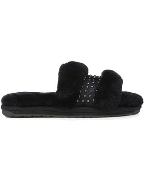 EMU Ivy Studded Sheepskin Slider Slipper - Black