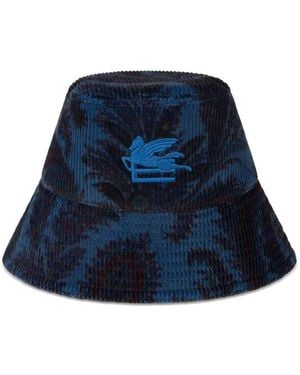 Etro Ribbed Bucket Hat - Blue