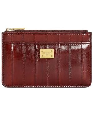 Dolce & Gabbana Eel Skin Card Holder - Red