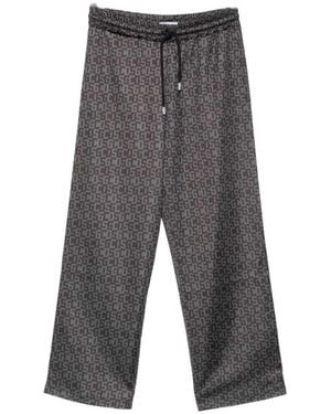 Gcds "Monogram Logo" Nylon Pants - Gray