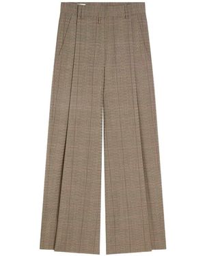 Dries Van Noten Pleated Wool Pants - Natural