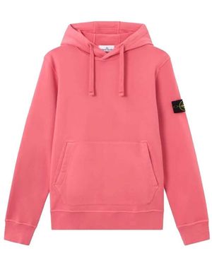 Stone Island Logo-Patch Hoodie - Pink