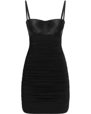 Dolce & Gabbana Short Dress With Ruffles - Black