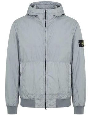 Stone Island Logo-Patch Jacket - Blue