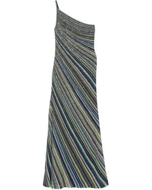 Missoni Sequin One-Shoulder Maxi Dress - Green