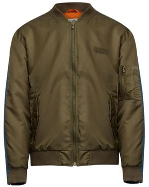 MM6 by Maison Martin Margiela Bomber Jacket With Numbers Motif - Green