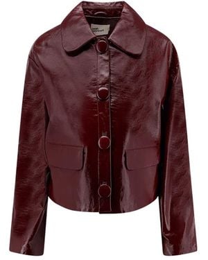 Self-Portrait Self Portrait Leather Jacket - Red